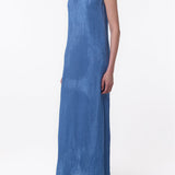 GABRIELA HEARST - Carling Maxi Dress in Sky Plisse Silk