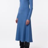 GABRIELA HEARST - Freddie Knit Midi Skirt in Sky Merino Wool Cashmere