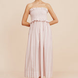 Posse - COBY STRAPLESS DRESS - VINTAGE STRIPE