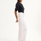 Veronica Beard - Crosbie Patch-Pocket Slim Wide-Leg Jean