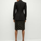 Veronica Beard - Anderson Leather Grommet Skirt