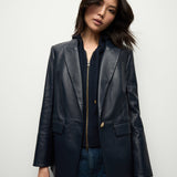 Veronica Beard - Vega Leather Dickey Jacket