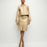 Veronica Beard - Anderson Coated Leather Skirt