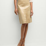 Veronica Beard - Anderson Coated Leather Skirt