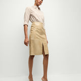 Veronica Beard - Anderson Coated Leather Skirt