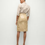 Veronica Beard - Anderson Coated Leather Skirt