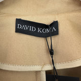 David Koma Beige Sequin Belted Trench Coat Size UK 8