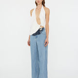 Christopher Esber - Lavalliere Draped Jersey Halter Top