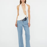 Christopher Esber - Lavalliere Draped Jersey Halter Top