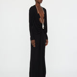 Christopher Esber - Lavalliere Draped Jersey Long Sleeve Dress