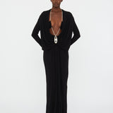 Christopher Esber - Lavalliere Draped Jersey Long Sleeve Dress