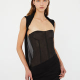 Christopher Esber - Coiled Jersey Corseted Tee Gown