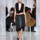 Christopher Esber - Scuffed Leather Jersey Skirt