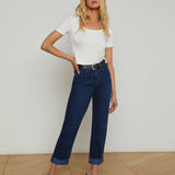 L'AGENCE - Maribel Cuffed Straight-Leg Jean