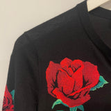 Dolce & Gabbana Black and Red Floral Cashmere Cardigan Size IT 40 (UK 8)