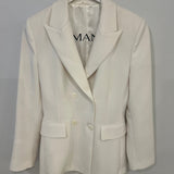 Ermanno Scervino Cream Double Breasted Blazer Jacket Size IT 40 (UK 8)