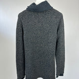 Loro Piana Grey Blue Long Sleeve Cashmere Turtle Neck Jumper with Double Neck & Cuff Detail Size IT 40 (UK 8)