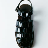 Roeffler Randall - Max Black Leather Fisherman Sandal