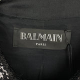 Balmain Black Sequin Panelled Bomber Jacket Size FR 38 (UK 10)