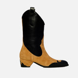 MANU ATELIER - Deniz Boots Black Soft & Safari Suede