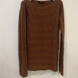 Loro Piana Chocolate Brown Baby Cashmere Cableknit Jumper Size IT 46 (UK 14)