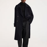 ROHE - Double-faced wool trench coat | black