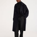 ROHE - Double-faced wool trench coat | black