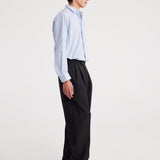 ROHE - Double pleated tapered tailored trousers | black