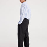 ROHE - Double pleated tapered tailored trousers | black