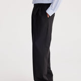 ROHE - Double pleated tapered tailored trousers | black