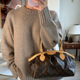 Louis Vuitton Brown Monogram Canvas Tivoli Bag with Gold Hardware