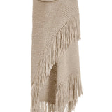 GABRIELA HEARST - Lauren Knit Wrap in Oatmeal Welfat Cashmere