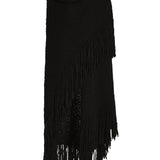 GABRIELA HEARST - Lauren Knit Wrap in Black Welfat Cashmere