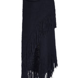 GABRIELA HEARST - Lauren Knit Wrap in Dark Navy Welfat Cashmere