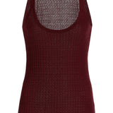 GABRIELA HEARST - Graham Pointelle Knit Tank Top in Windsor Wine Cashmere Silk