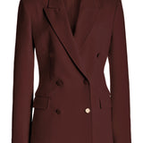 GABRIELA HEARST - Gavin Blazer in Deep Bordeaux Virgin Wool Crepe