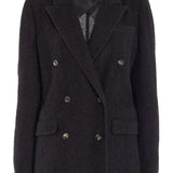 GABRIELA HEARST - Amergin Jacket in Black Silk Cashgora Boucle Gauze