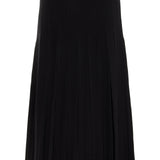 GABRIELA HEARST - Del Knit Pleated Midi Skirt in Black Wool