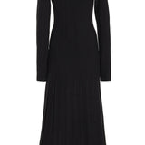 GABRIELA HEARST - Walsh Knit Pleated Maxi Dress in Black Wool