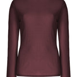 GABRIELA HEARST - Costa Knit Turtleneck in Deep Bordeaux Cashmere Silk