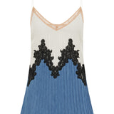 GABRIELA HEARST - Hermione Lace Camisole in Light Blue Recycled Cotton Linen Denim