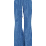 GABRIELA HEARST - Claude Flare Pant in Sky Plisse Silk