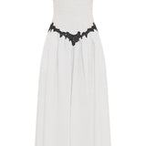 GABRIELA HEARST - Glenn Lace Maxi Dress in White Aloe Linen