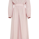 GABRIELA HEARST - Ahmose Maxi Dress in Pale Blush Sea Island Cotton Poplin