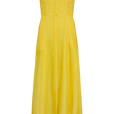 GABRIELA HEARST - Magritte Maxi Dress in Cadmium Yellow Cashmere Silk Herringbone