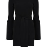 GABRIELA HEARST - Tenas Knit Mini Dress in Black Merino Wool Cashmere