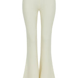 GABRIELA HEARST - Ayala Flare Cropped Knit Pant in Ivory Merino Wool Cashmere