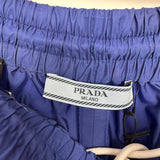 Prada Blue Re-Nylon Track Pants with Stitched Logo Detail Size IT 38 (UK 6)