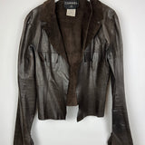 Chanel 02/A Leather Jacket and Pencil Skirt Set Size FR 38 (UK 10)