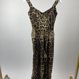 Dolce & Gabbana Leopard Print Silk Jumpsuit Size IT 38 (UK 6)